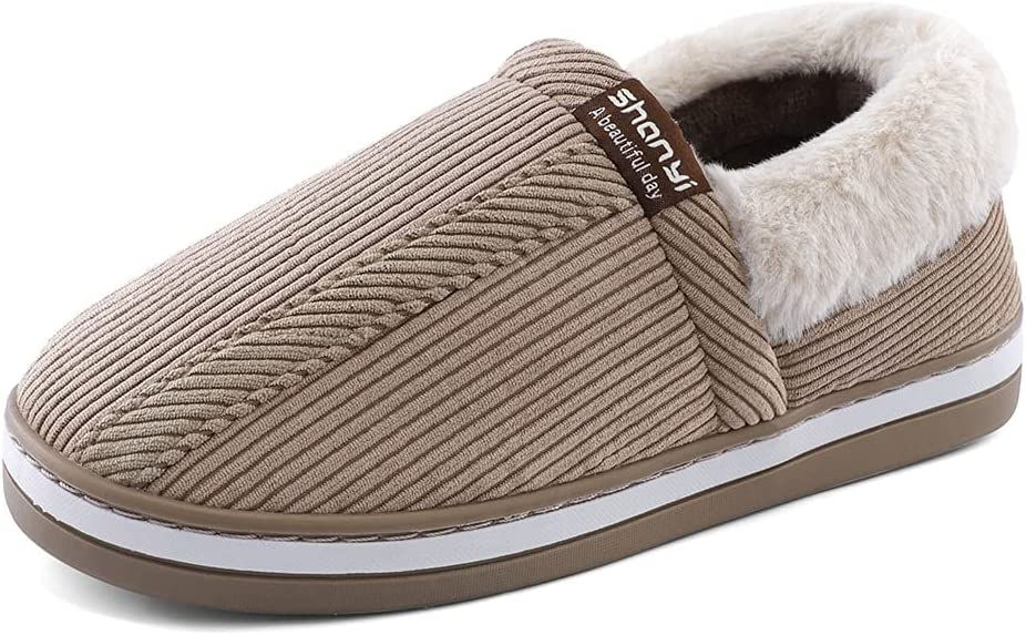 الصورة المصغرة:  الرجال النساء مغلقة الظهر النعال الكبار الشتاء الدافئة المنزل النعال الأحذية ع