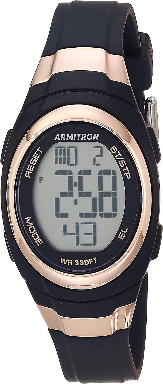الصورة المصغرة: ساعة أرميترون سبورت الرقمية بسوار راتنج كرونوغراف للنساء