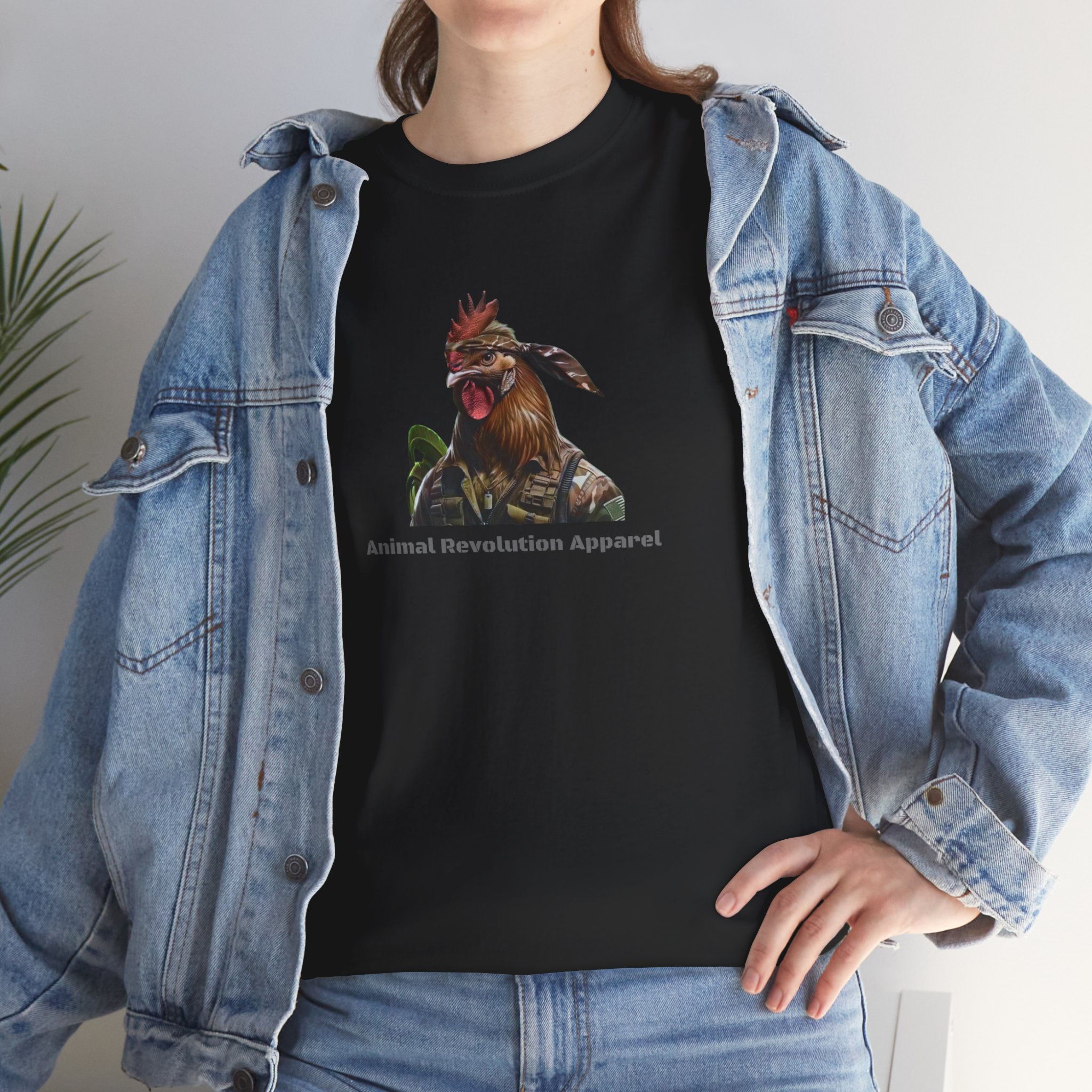 Military Rooster Unisex Heavy Cotton Tee