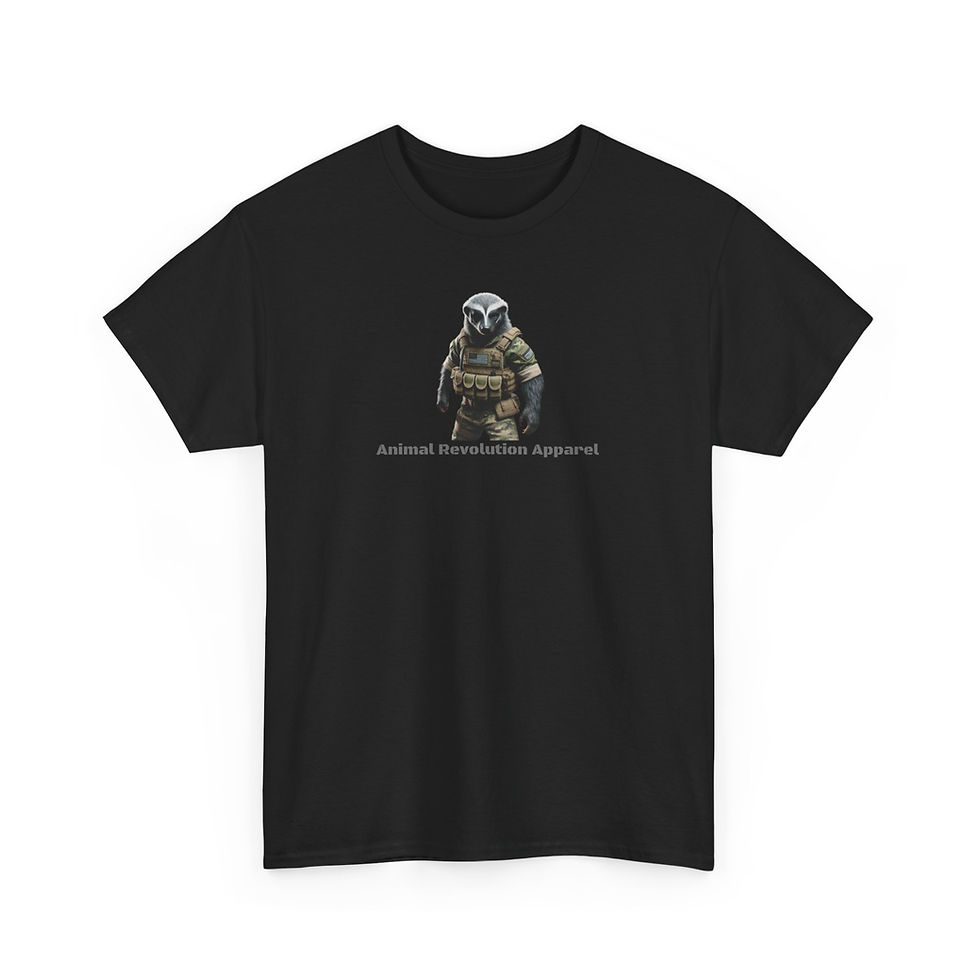 Thumbnail: Military Honey Badger Unisex Heavy Cotton Tee