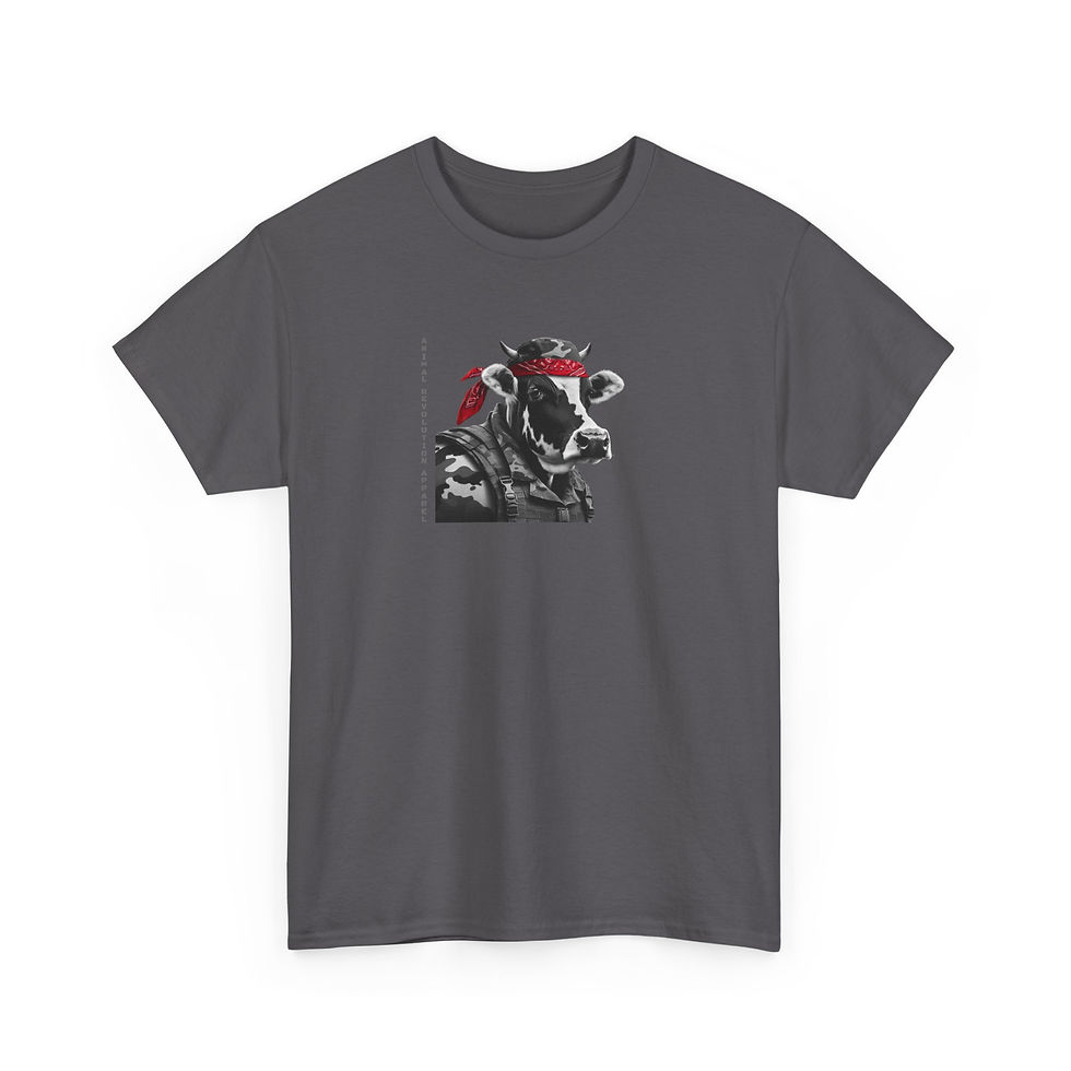 Thumbnail: Military Cow Unisex Heavy Cotton Tee