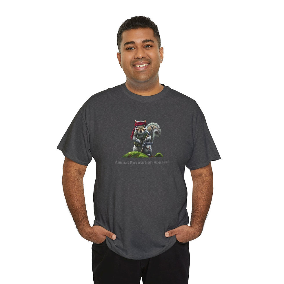 Thumbnail: Military Squirrel Unisex Heavy Cotton Tee