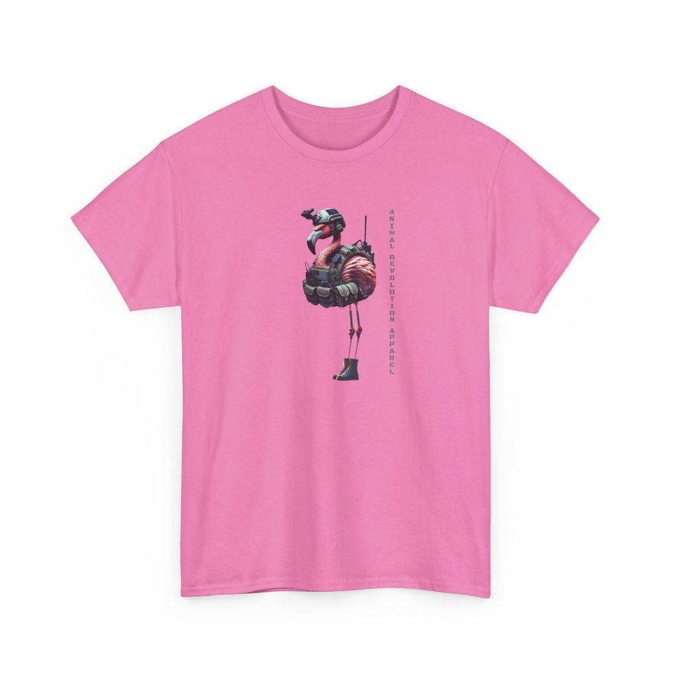 Thumbnail: Military Flamingo Unisex Heavy Cotton Tee