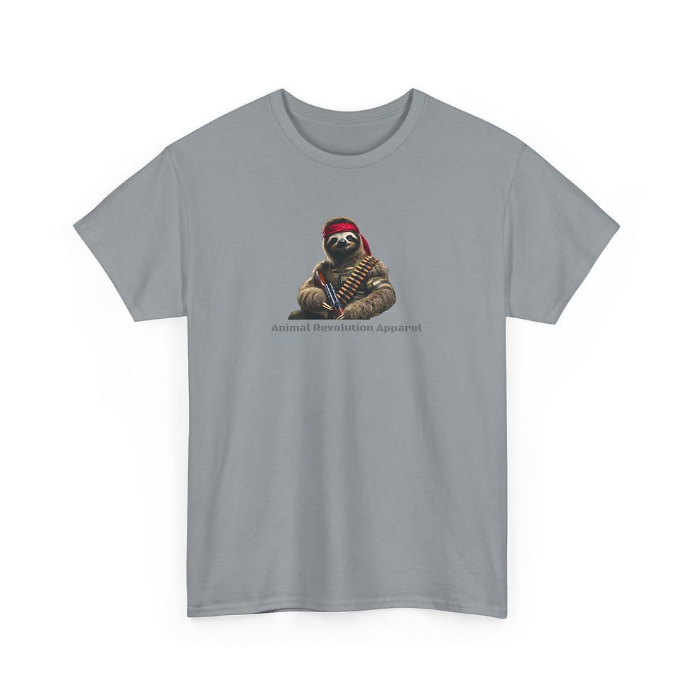 Thumbnail: Military Sloth Unisex Heavy Cotton Tee
