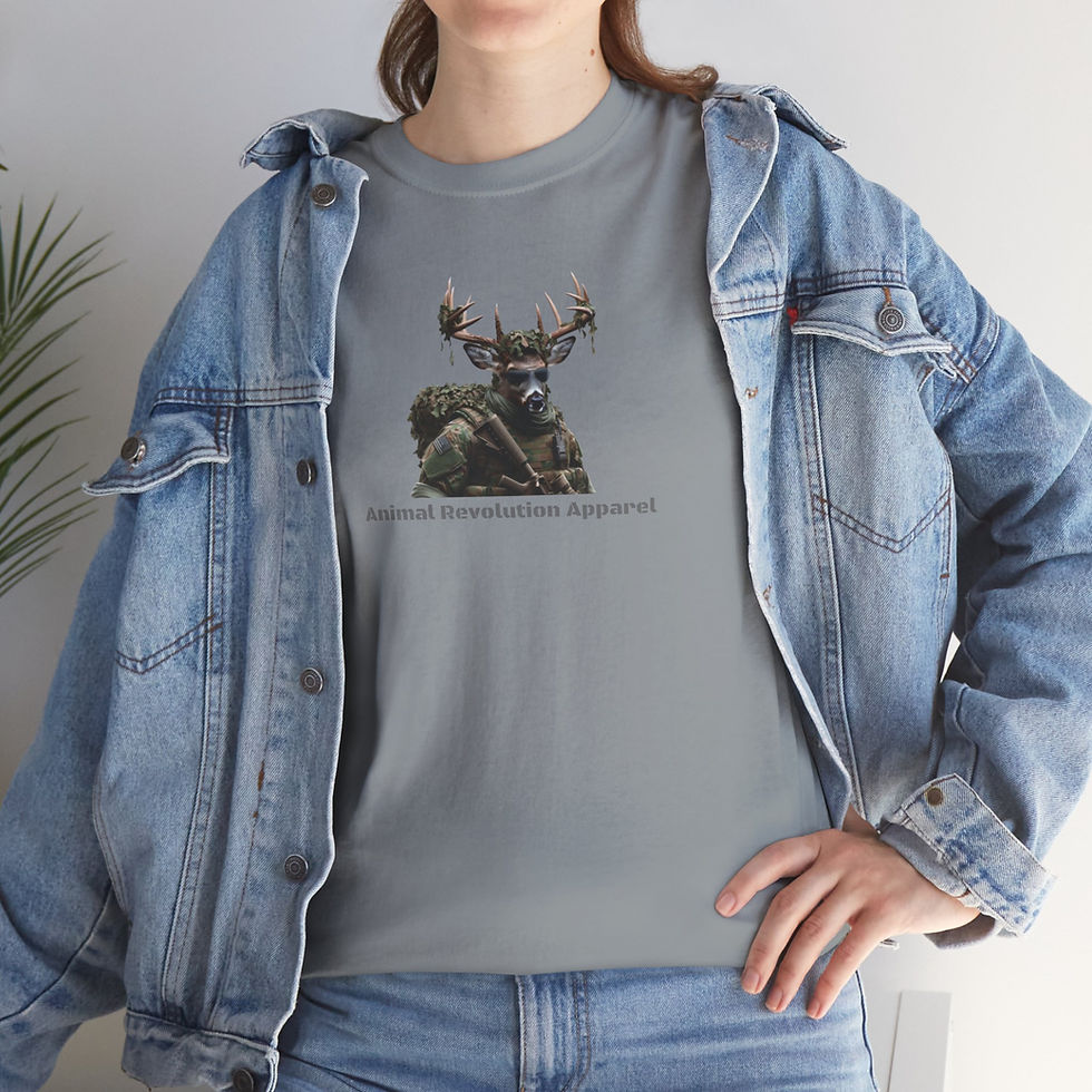 Thumbnail: Military Deer Unisex Heavy Cotton Tee