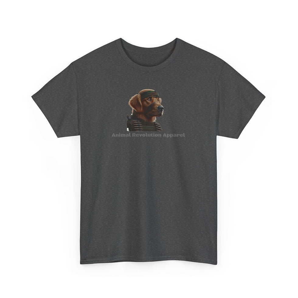 Thumbnail: Combat Golden Retriever Unisex Heavy Cotton Tee