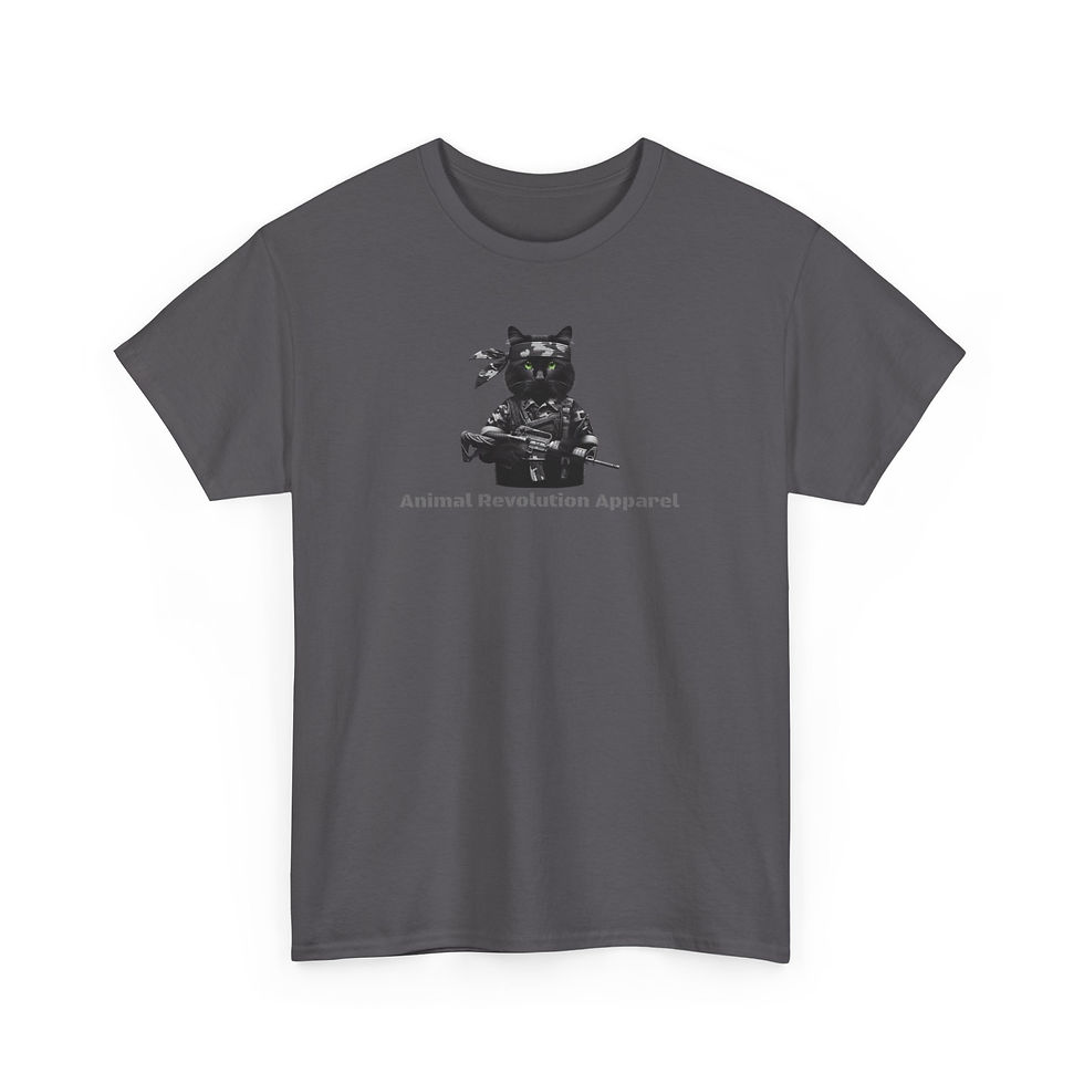 Thumbnail: Military Black Cat Unisex Heavy Cotton Tee