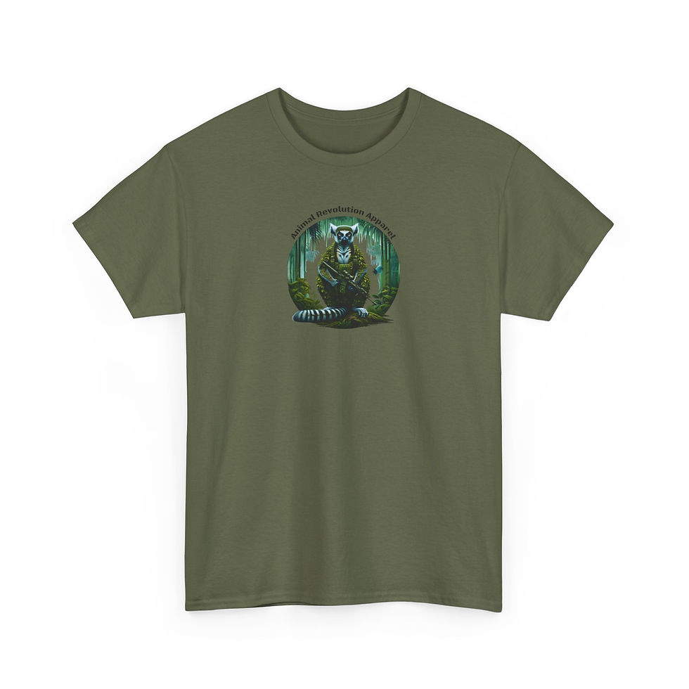 Thumbnail: Military Lemur Unisex Heavy Cotton Tee