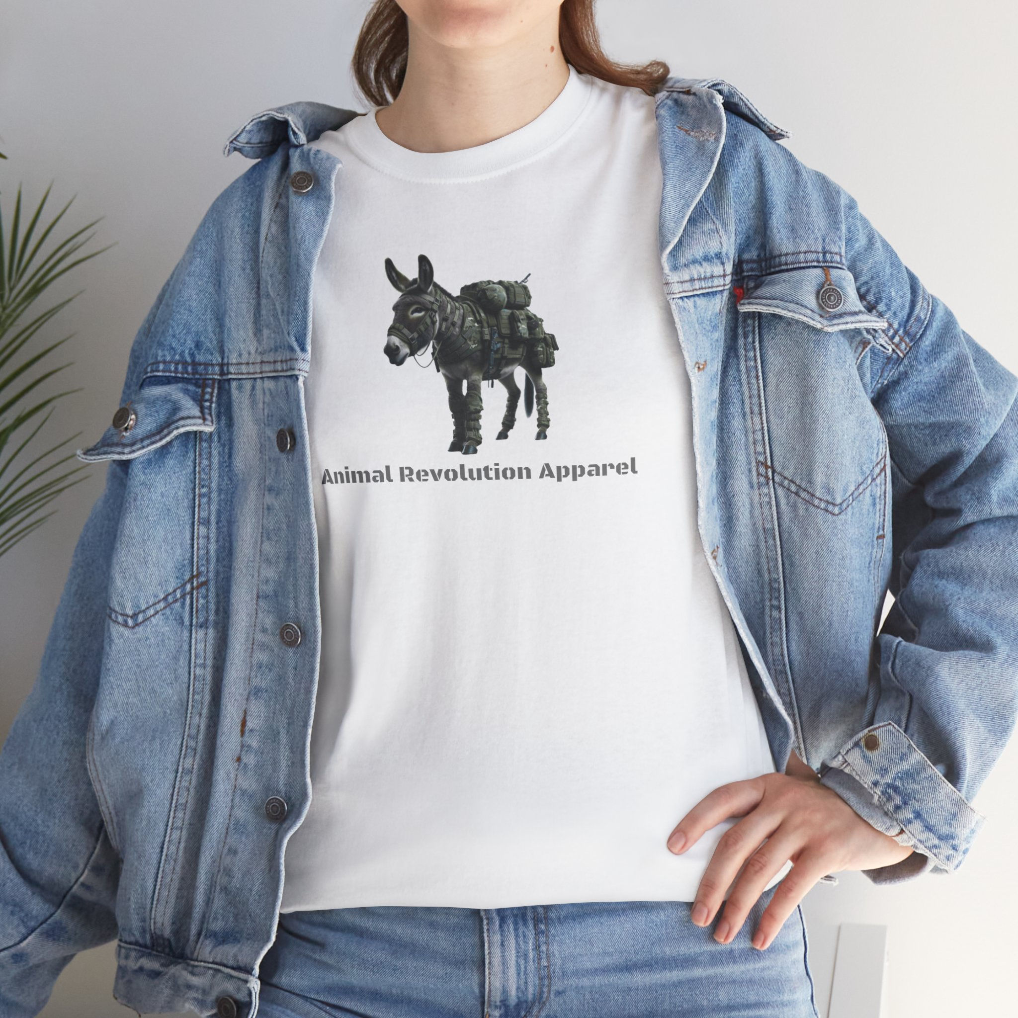 Military Donkey Unisex Heavy Cotton Tee