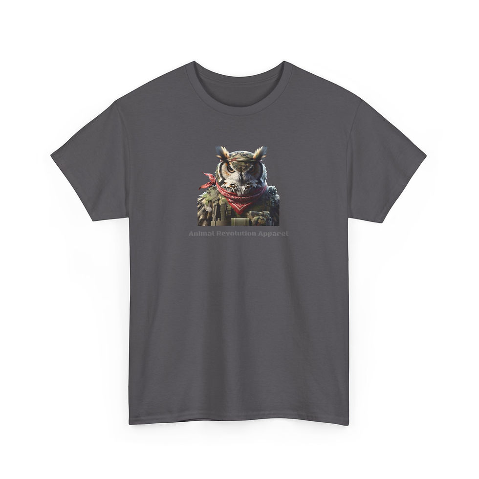 Thumbnail: Military Owl Unisex Heavy Cotton Tee