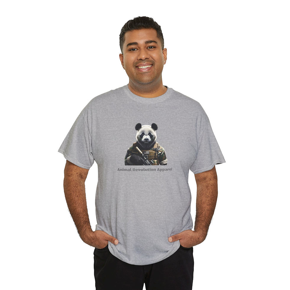 Thumbnail: Military Panda Unisex Heavy Cotton Tee