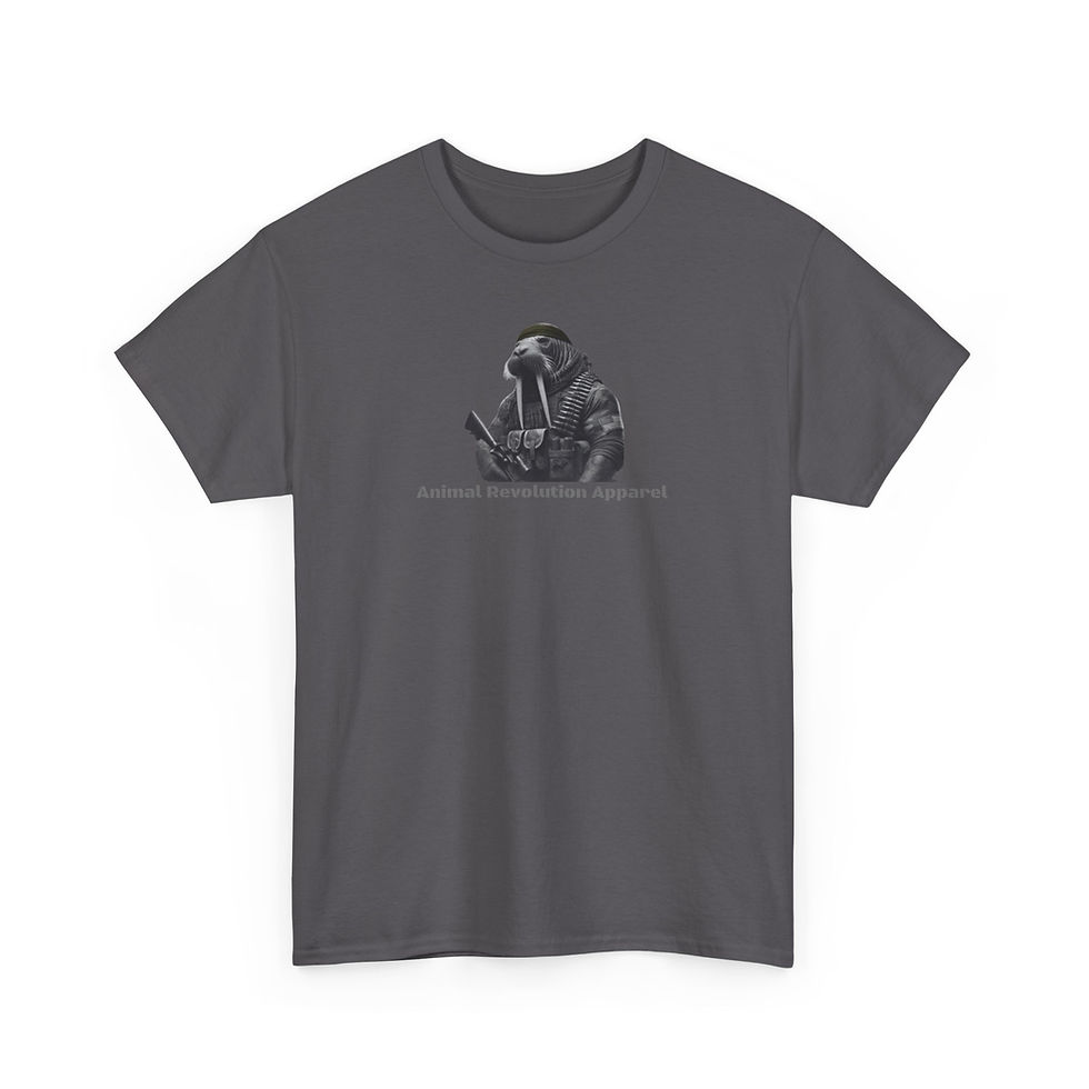 Thumbnail: Military Walrus Unisex Heavy Cotton Tee