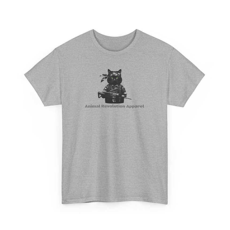 Thumbnail: Military Black Cat Unisex Heavy Cotton Tee