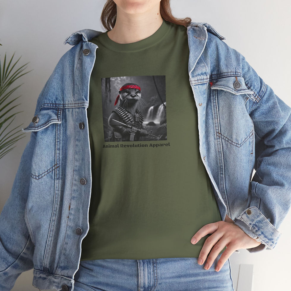 Thumbnail: Military Otter Unisex Heavy Cotton Tee