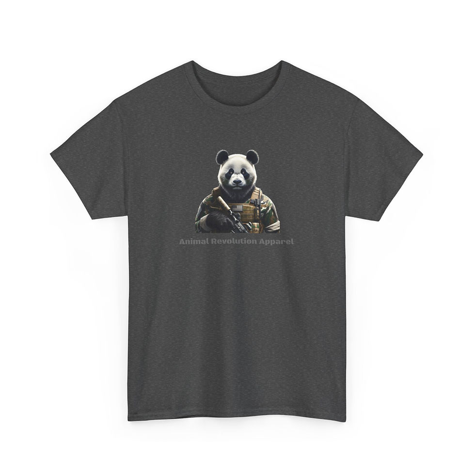 Thumbnail: Military Panda Unisex Heavy Cotton Tee