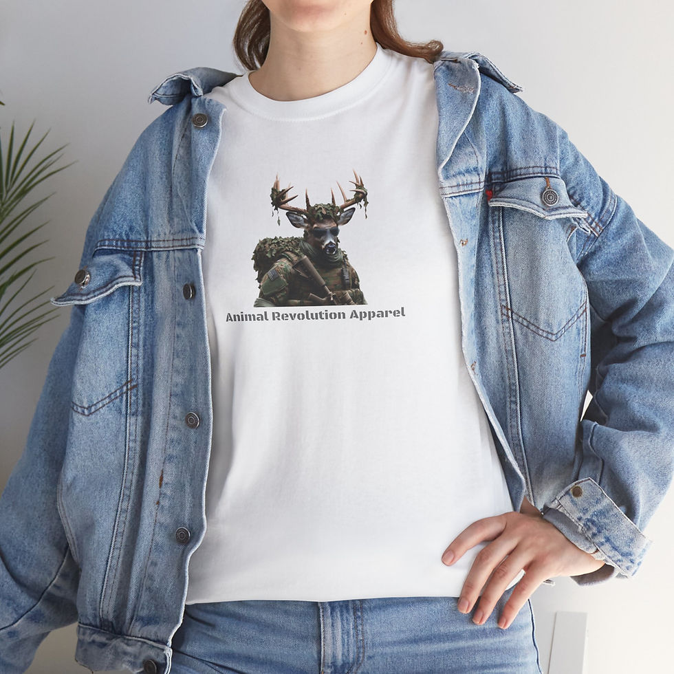 Thumbnail: Military Deer Unisex Heavy Cotton Tee