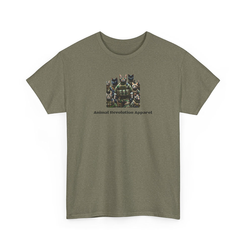 Thumbnail: Military Cats Unisex Heavy Cotton Tee