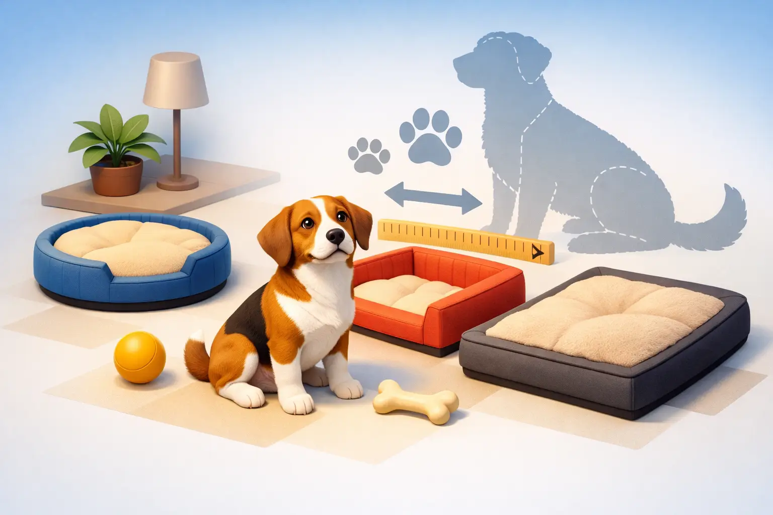Como escolher tamanho da cama do cachorro