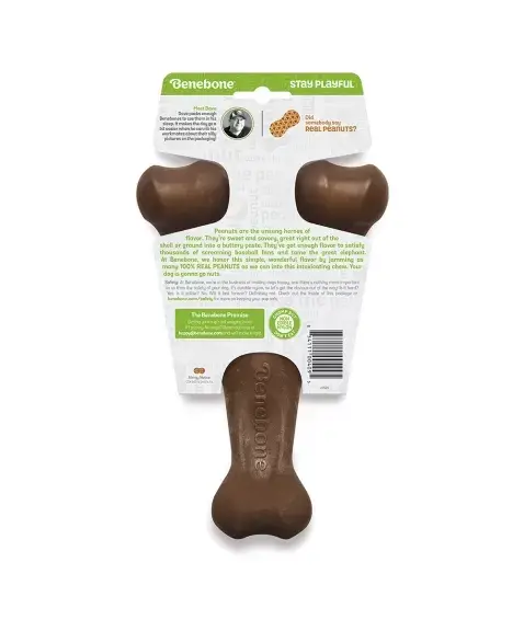 Miniatura: BRINQUEDO DE ROER PARA CÃES BENEBONE WISHBONE PASTA DE AMENDOIM