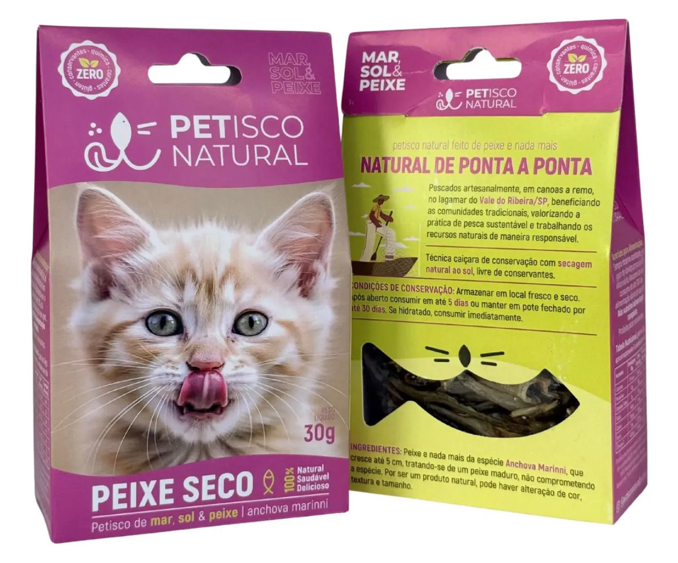 PETISCO NATURAL DE PEIXE SECO PARA GATOS