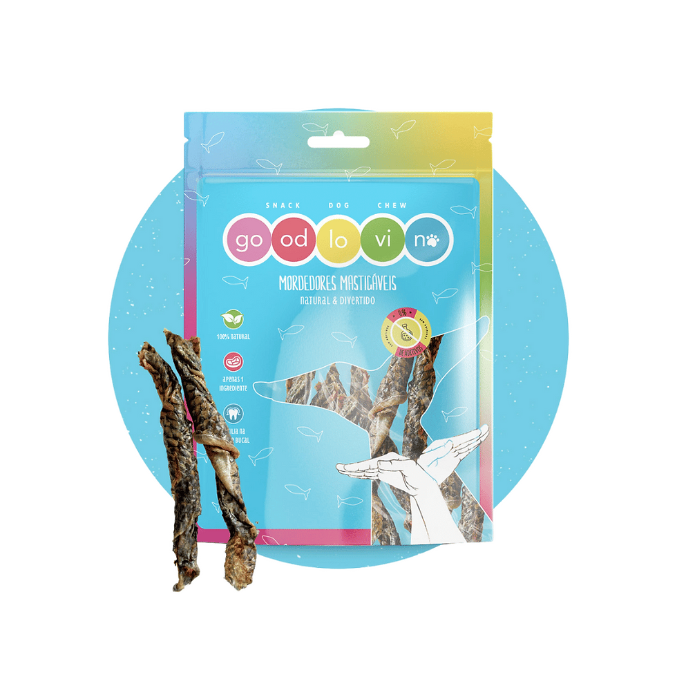 PETISCO PARA CÃES TWIST-SKIN PELE DE TILAPIA GOOD LOVIN