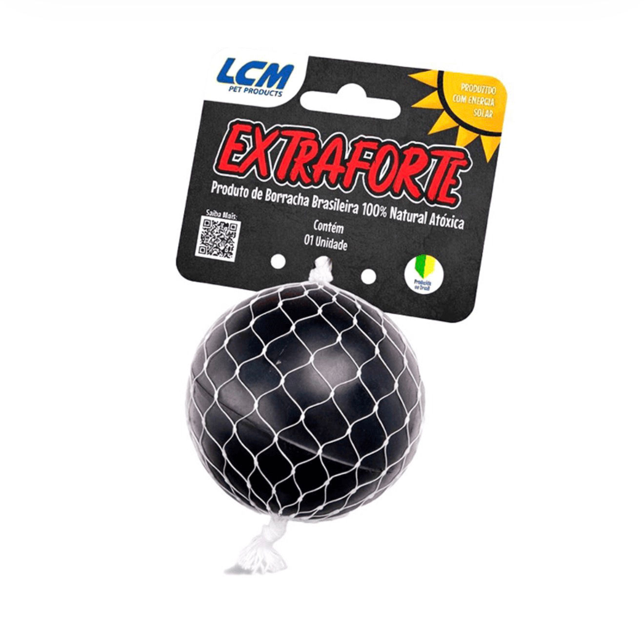 BOLA MACIÇA DE BORRACHA EXTRA FORTE - LCM PET