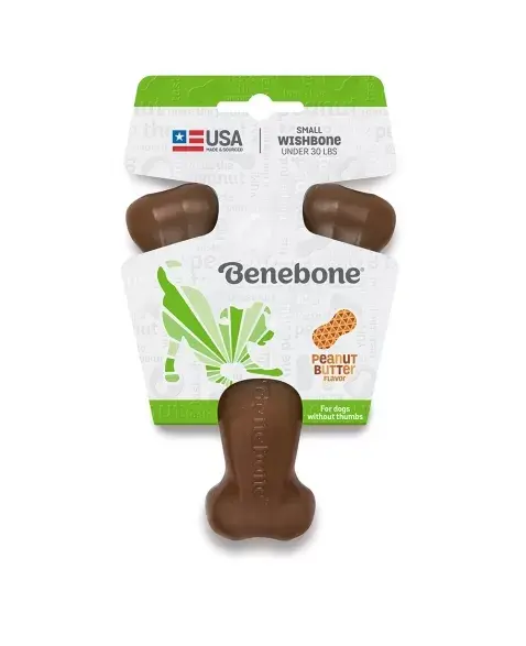 Miniatura: BRINQUEDO DE ROER PARA CÃES BENEBONE WISHBONE PASTA DE AMENDOIM