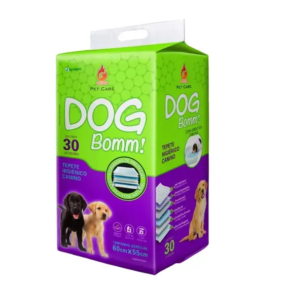 TAPETE HIGIENICO PARA CÃES DOG BOOM 60X55 C/30UN