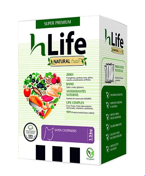 HLIFE NATURAL FRESH GATOS CASTRADOS 1,5 KG - SABOR SALMON