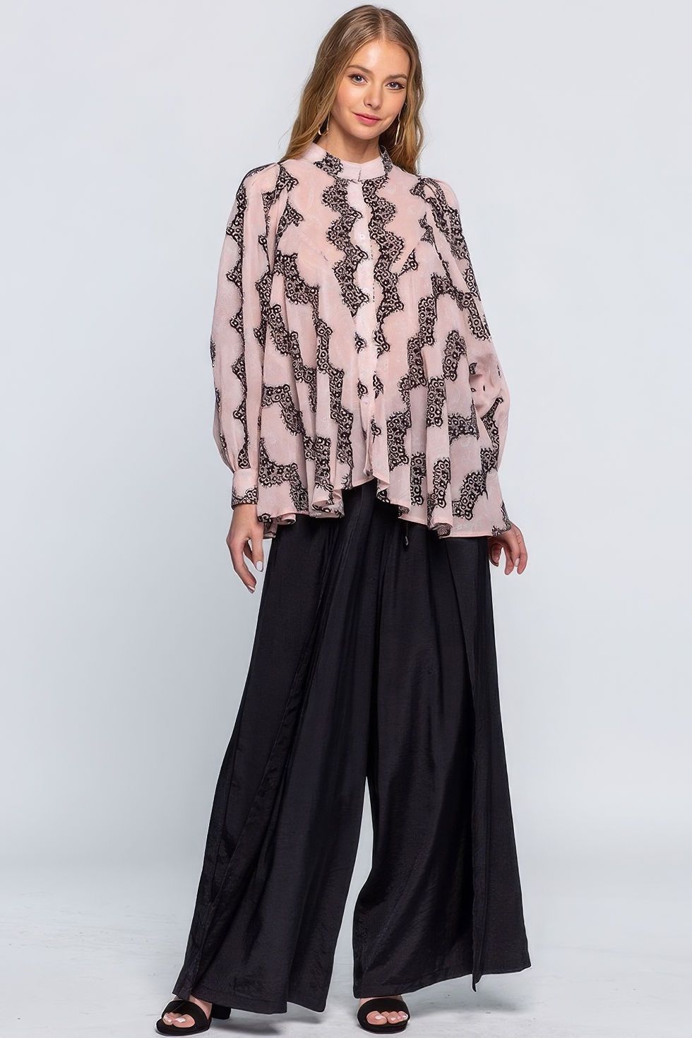 Thumbnail: See Through Shirt With Lace Detail