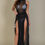 Thumbnail: High Split Mesh Sheer Maxi Skirt