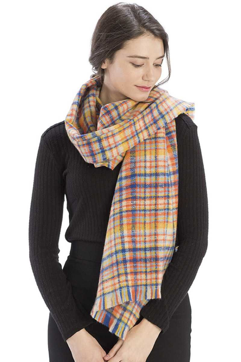 Thumbnail: Colored Plaid Checkered Scarf
