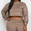 Thumbnail: Plus Size Cozy Crop Top And Shorts Set