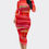 Thumbnail: Glitch Print Mesh Ruched Midi Dress