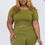 Thumbnail: Plus Size Short Sleeve Crop Top & Shorts Set
