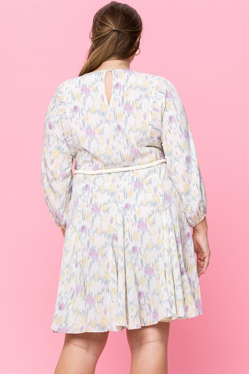 Thumbnail: Abstract Printed Mini Swing Woven Dress