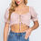 Thumbnail: Short Slv Print Crop Woven Top          