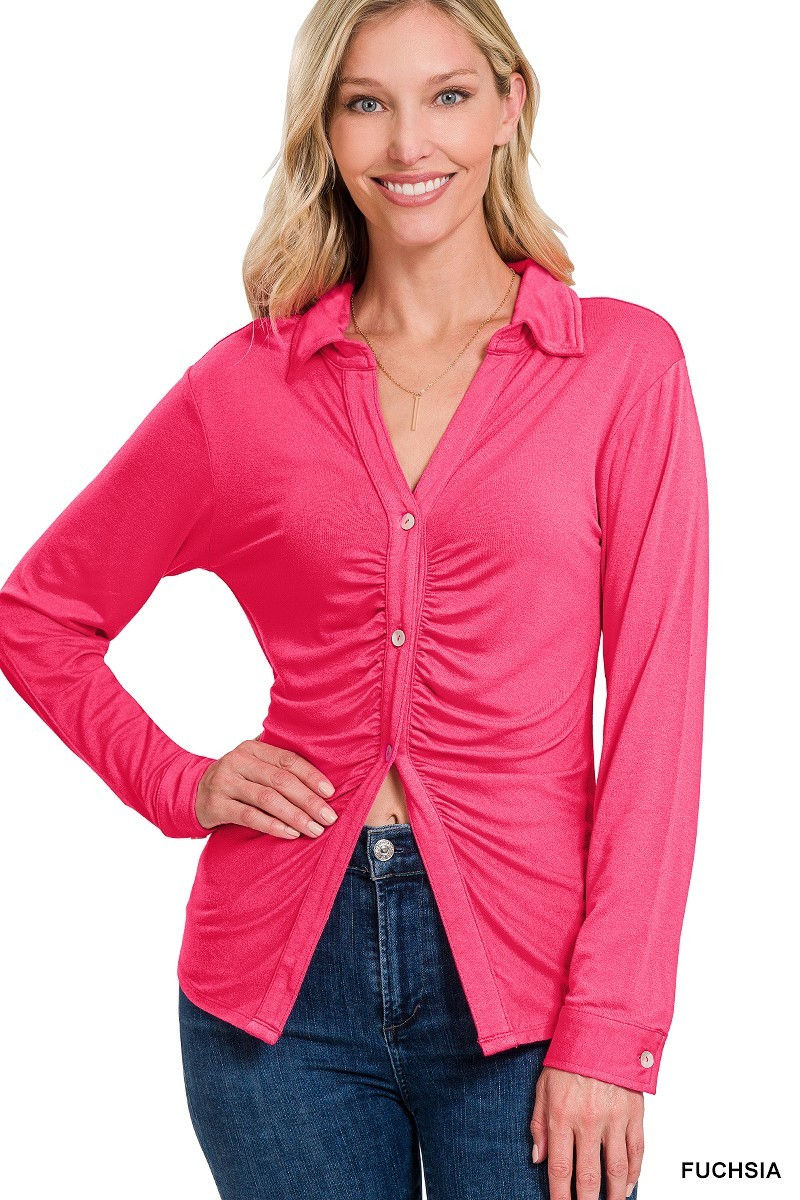 Thumbnail: Stretchy Ruched Shirt