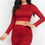 Thumbnail: Ruched Side Crop Top & Drawstring Skirt Set