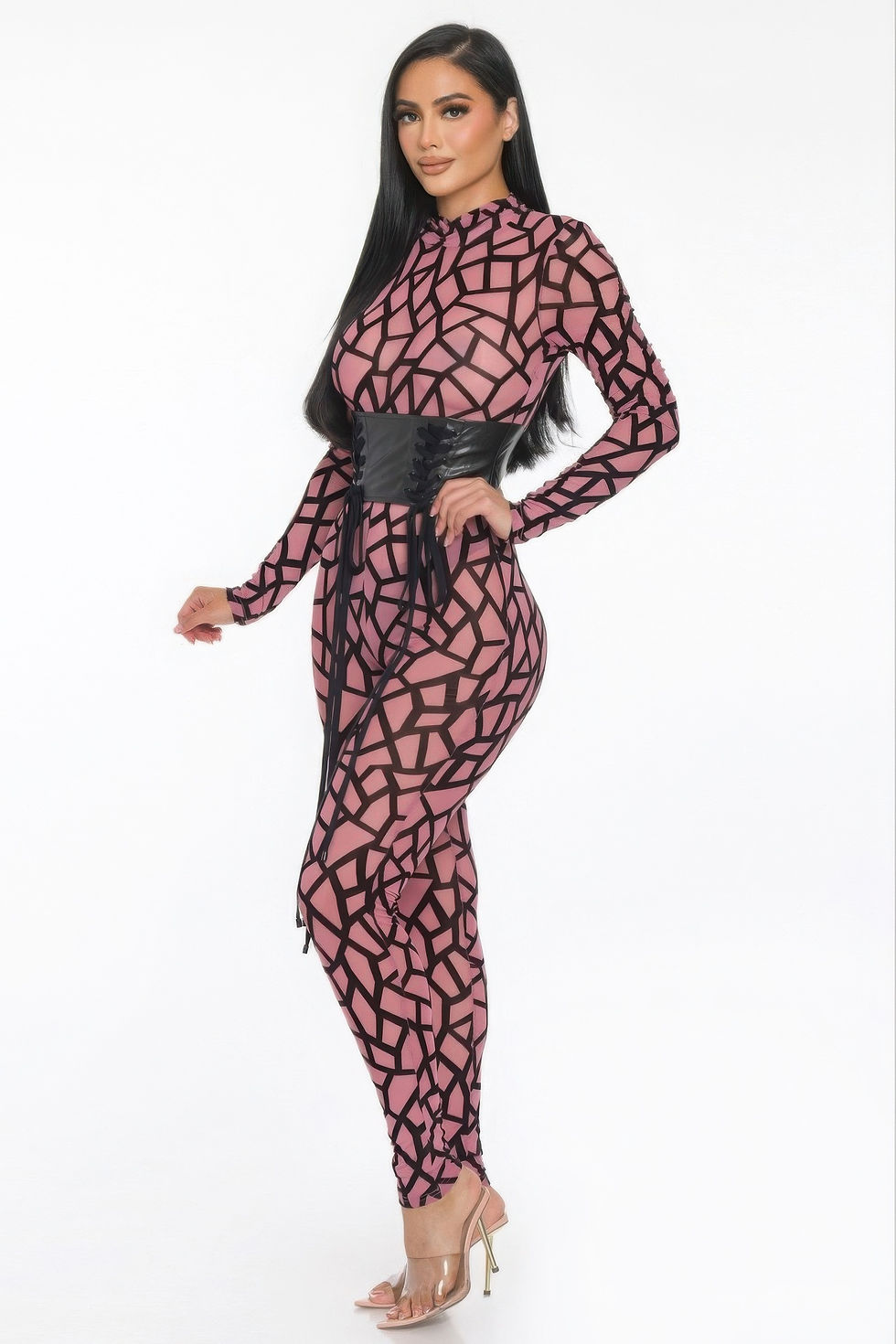 Thumbnail: Geometric Printed Jersey Jumpsuit