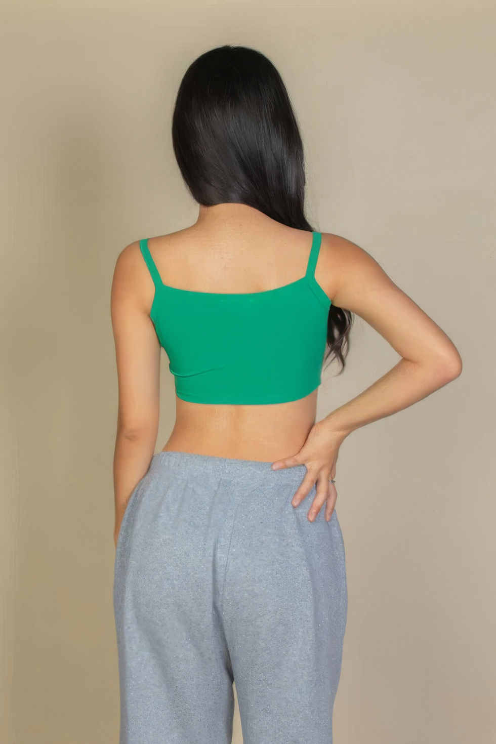 Thumbnail: Ribbed Knit Cami Crop Top
