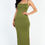 Thumbnail: Crisscross Back Split Thigh Maxi Dress