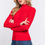 Thumbnail: Long Slv Mock Neck Rib Sweater