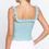 Thumbnail: Pastel Blue - Smocking Ruffle Cami Woven Top