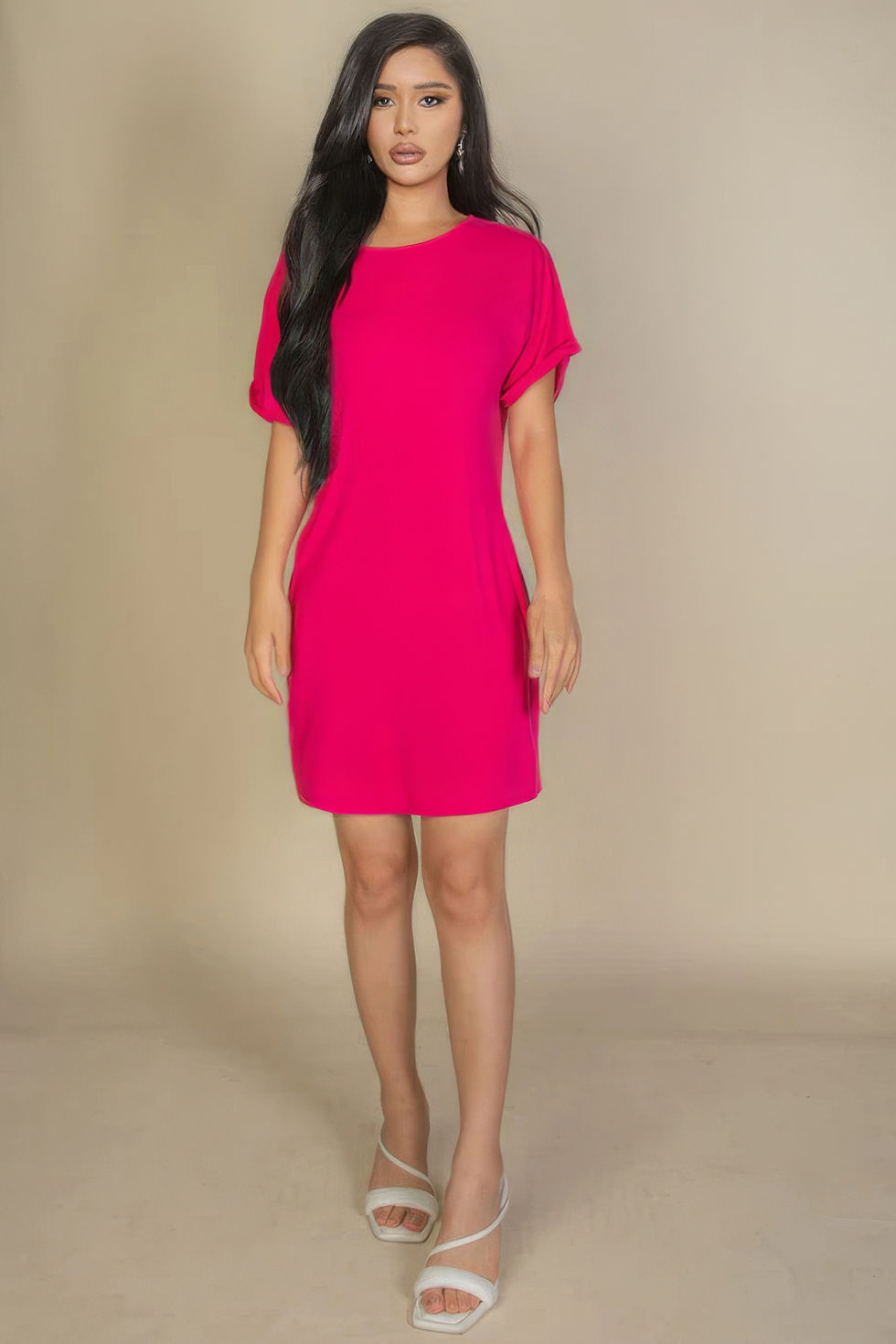 Thumbnail: Side Pocket Double Folded Mini Dress