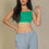 Thumbnail: Ribbed Knit Cami Crop Top