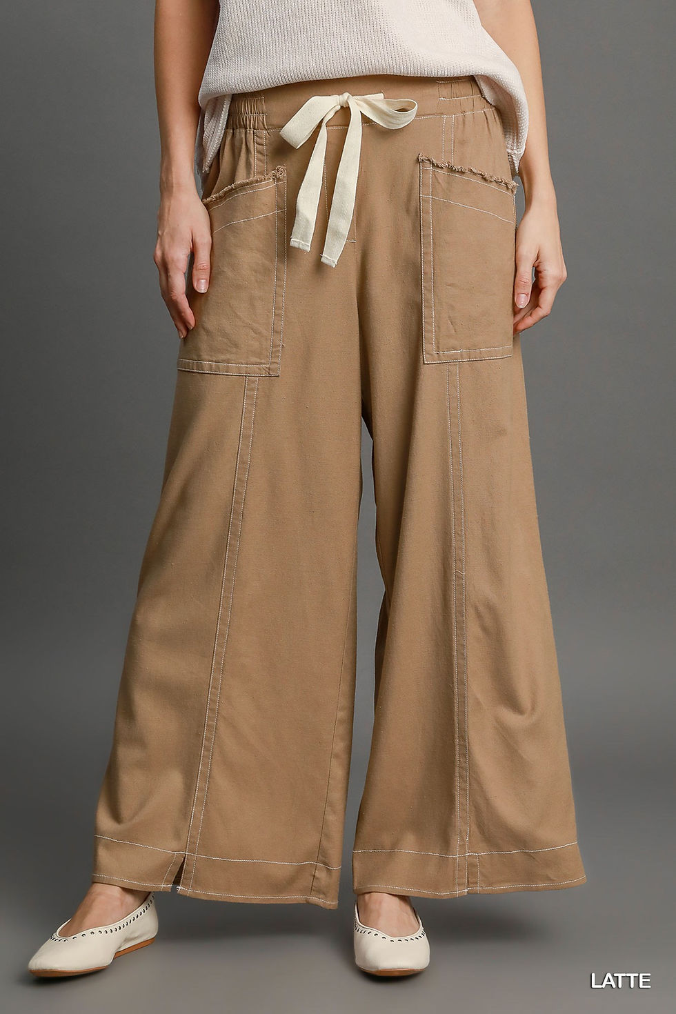 Thumbnail: Wide Leg Pull On Pants