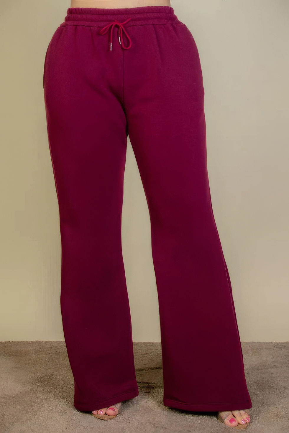 Thumbnail: Plus Size Drawstring Waist Slant Pocket Sweatpants