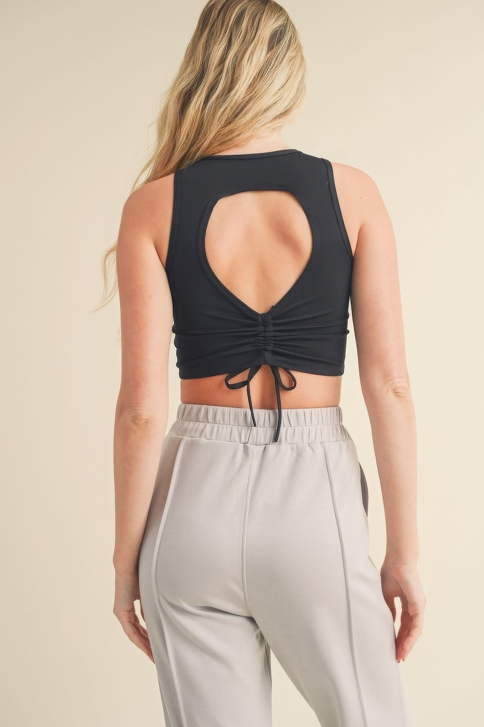 Thumbnail: Corset Inspired Cropped Tank Top