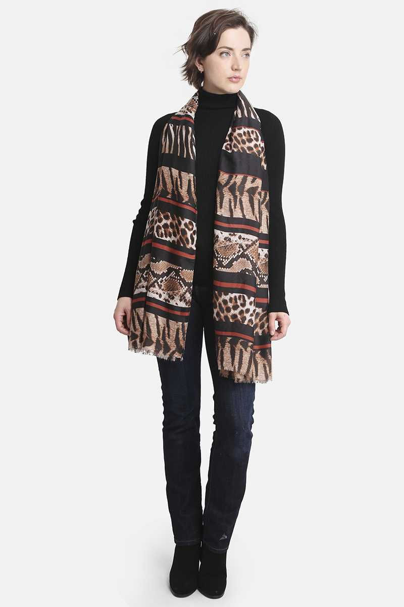 Thumbnail: Fashion Animal Print Skinny Scarf
